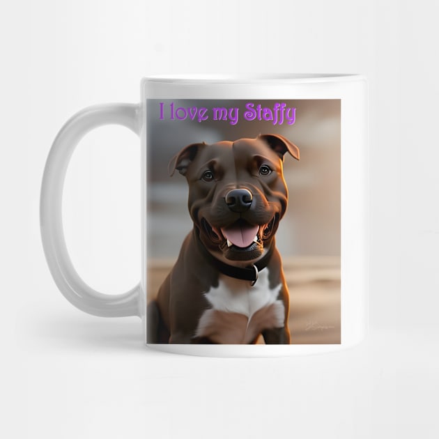 I love my Staffy by J7Simpson